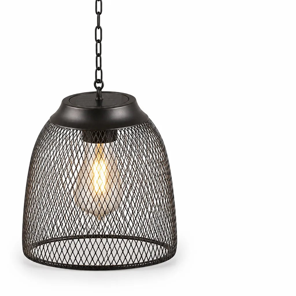 Bell-Shaped Solar Hanging Lamp (Metal Chain, IP65 Waterproof)