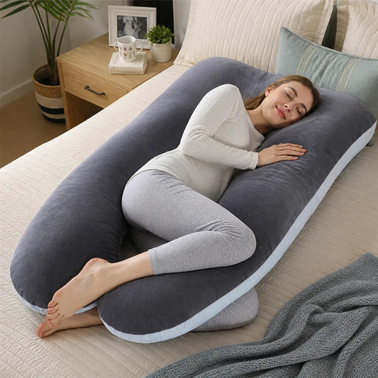Ergonomic Contoured Side Sleeper Body Pillow (Cotton Cover, Removable & Washable)
