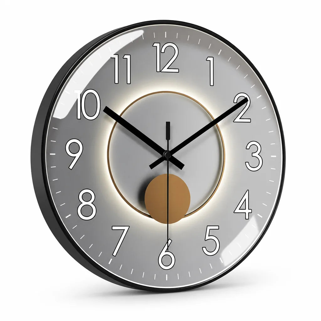 Nordic Minimalist High-Contrast Dial Wall Clock