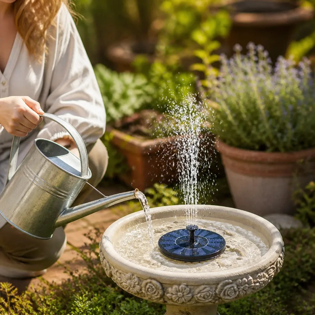Solar Self-Starting Floating Fountain (Interchangeable Nozzles)