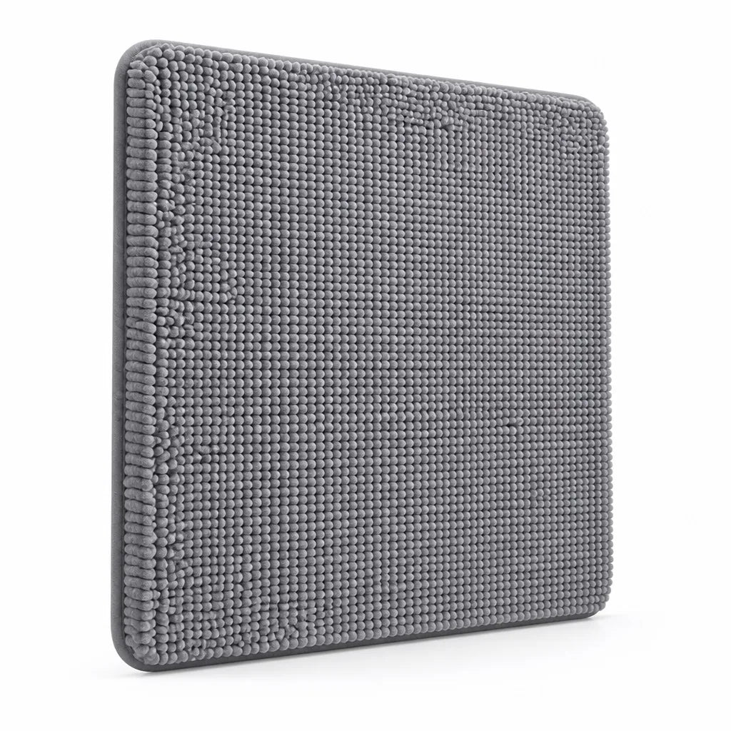 Absorbent Quick-Drying Chenille Bath Mat with Non-Slip Backing