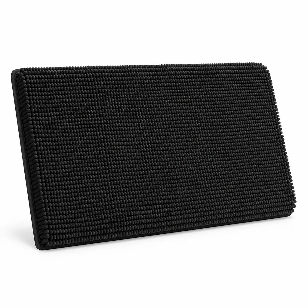 Absorbent Quick-Drying Chenille Bath Mat with Non-Slip Backing