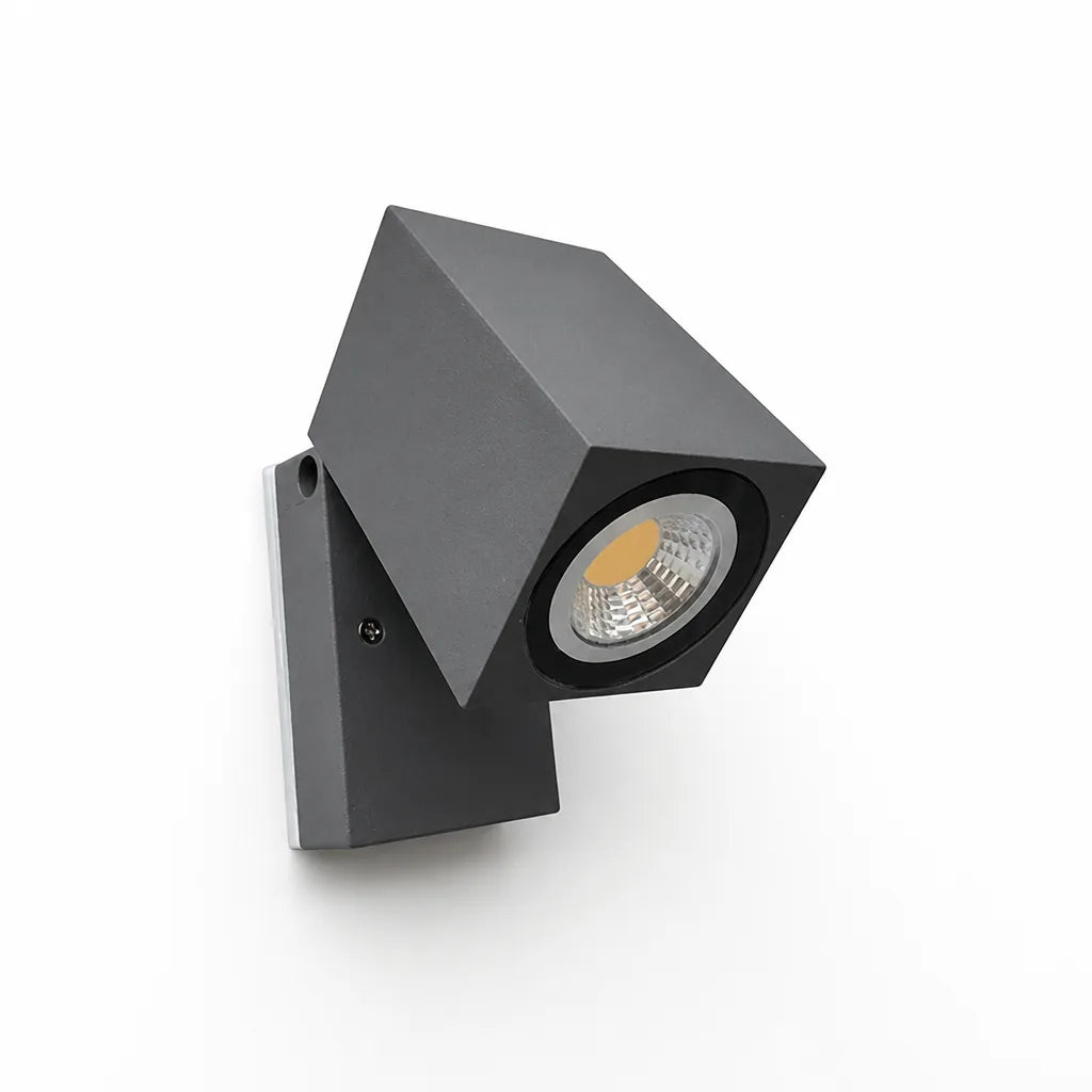 Adjustable Wall-Mounted Waterproof Aluminum Outdoor LED Spotlight