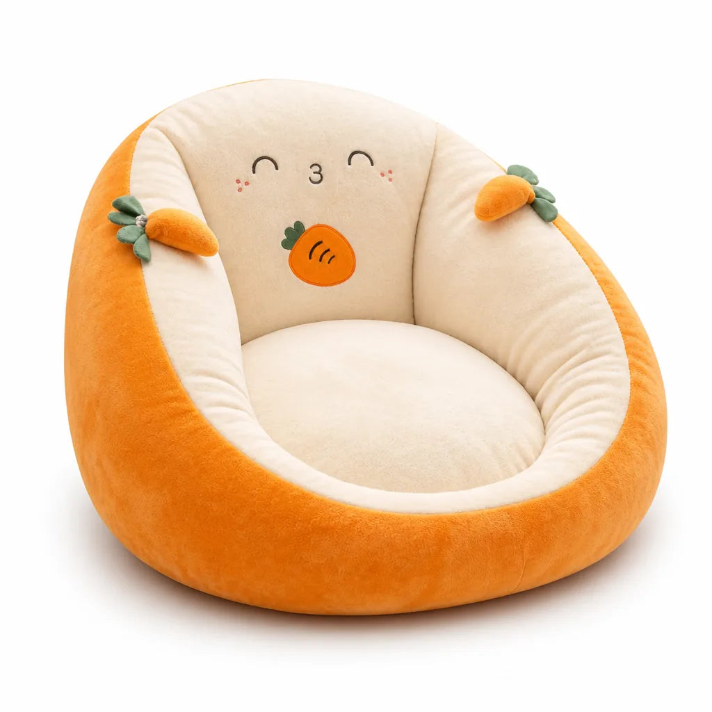 Animal Motif Plush Velour Bean Bag Chair