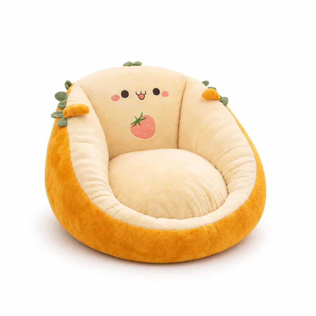 Animal Motif Plush Velour Bean Bag Chair