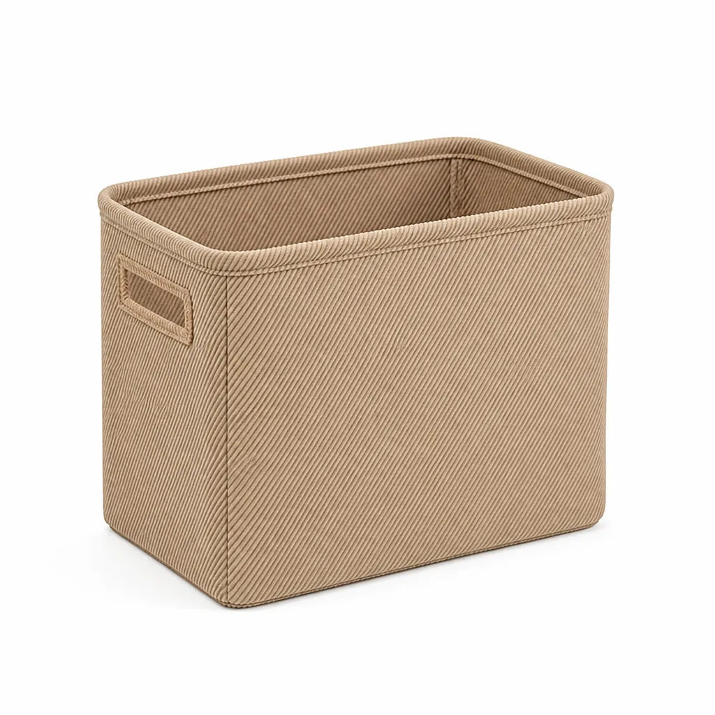 Corduroy Foldable Clothing Storage Box (Reinforced Handles)