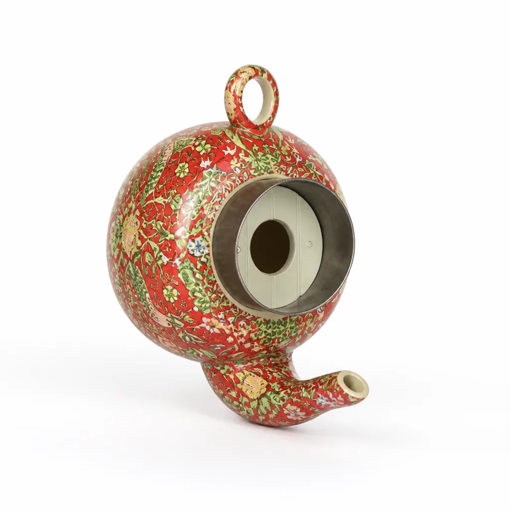 Hand-Painted Teapot Birdhouse with Hanger for Small Birds