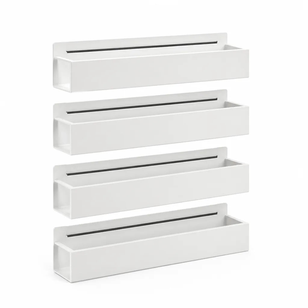 Magnetic Powder-Coated Metal Spice Rack Set (Set of 4)