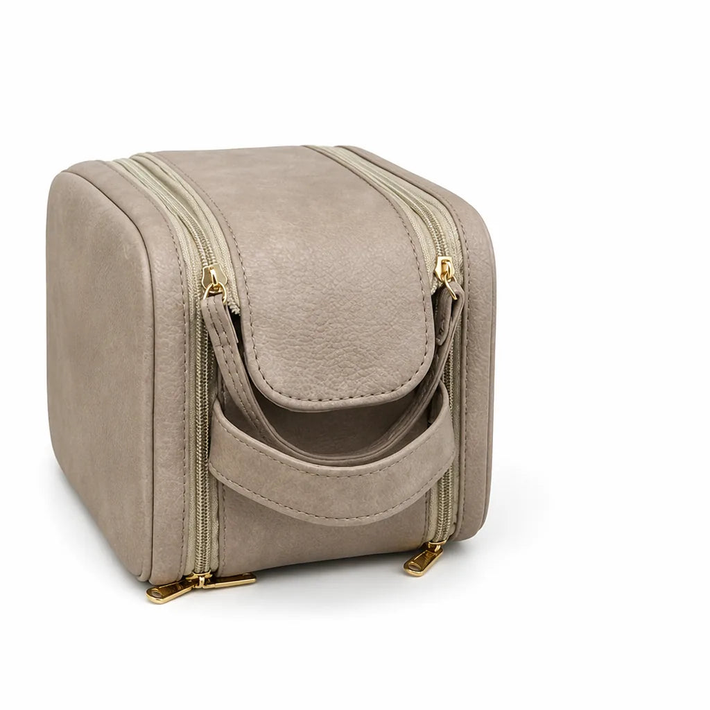 Multi-Compartment Makeup Bag With Elastic Bands And Mesh Pockets (30 x 15.5 x 16 cm)