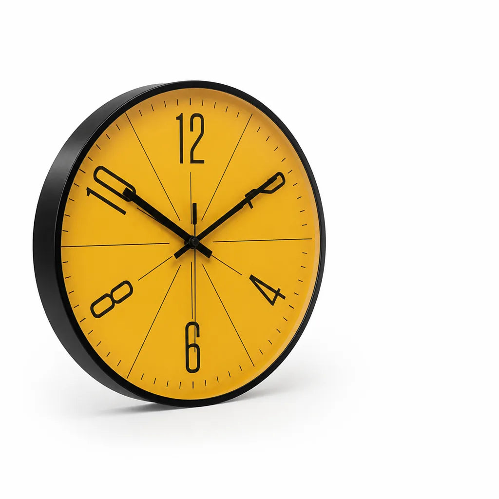 Nordic Minimalist High-Contrast Dial Wall Clock