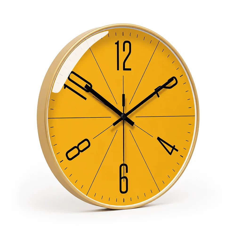 Nordic Minimalist High-Contrast Dial Wall Clock