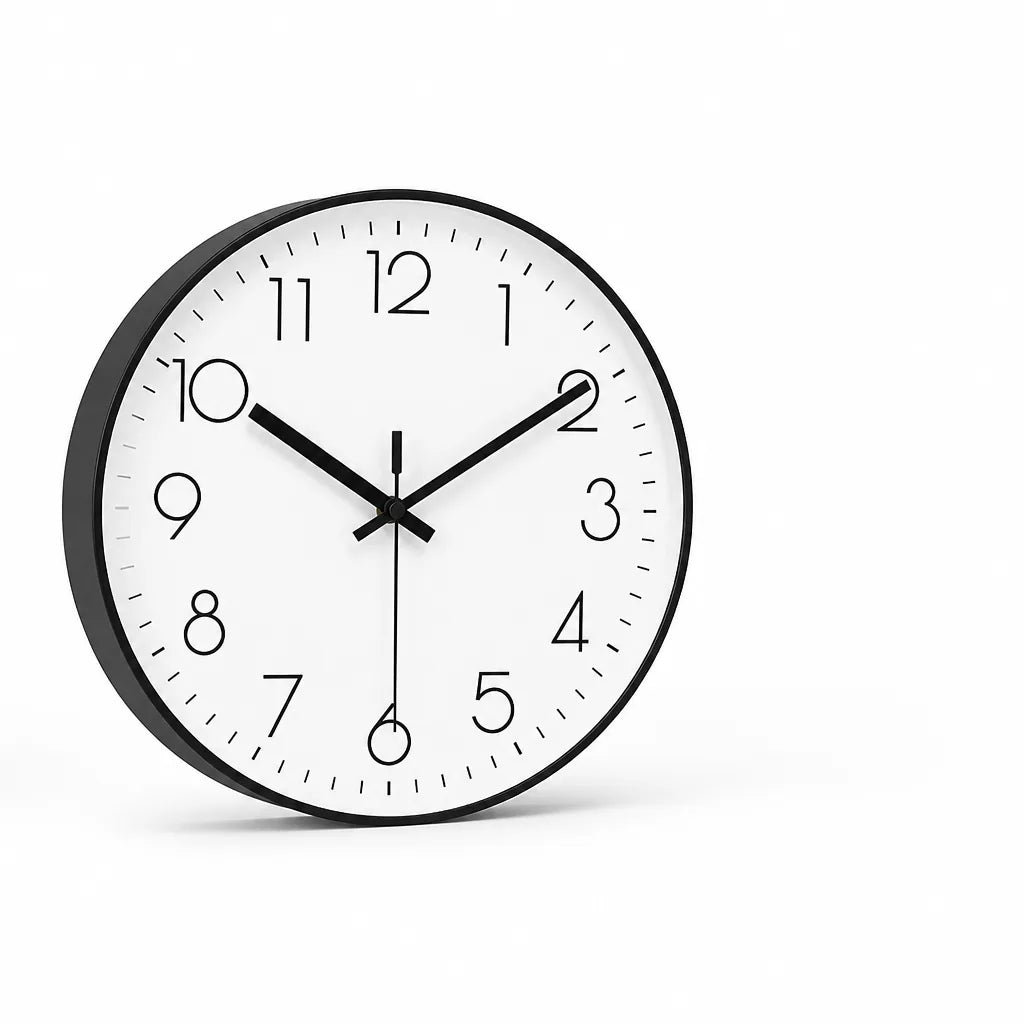 Nordic Minimalist High-Contrast Dial Wall Clock