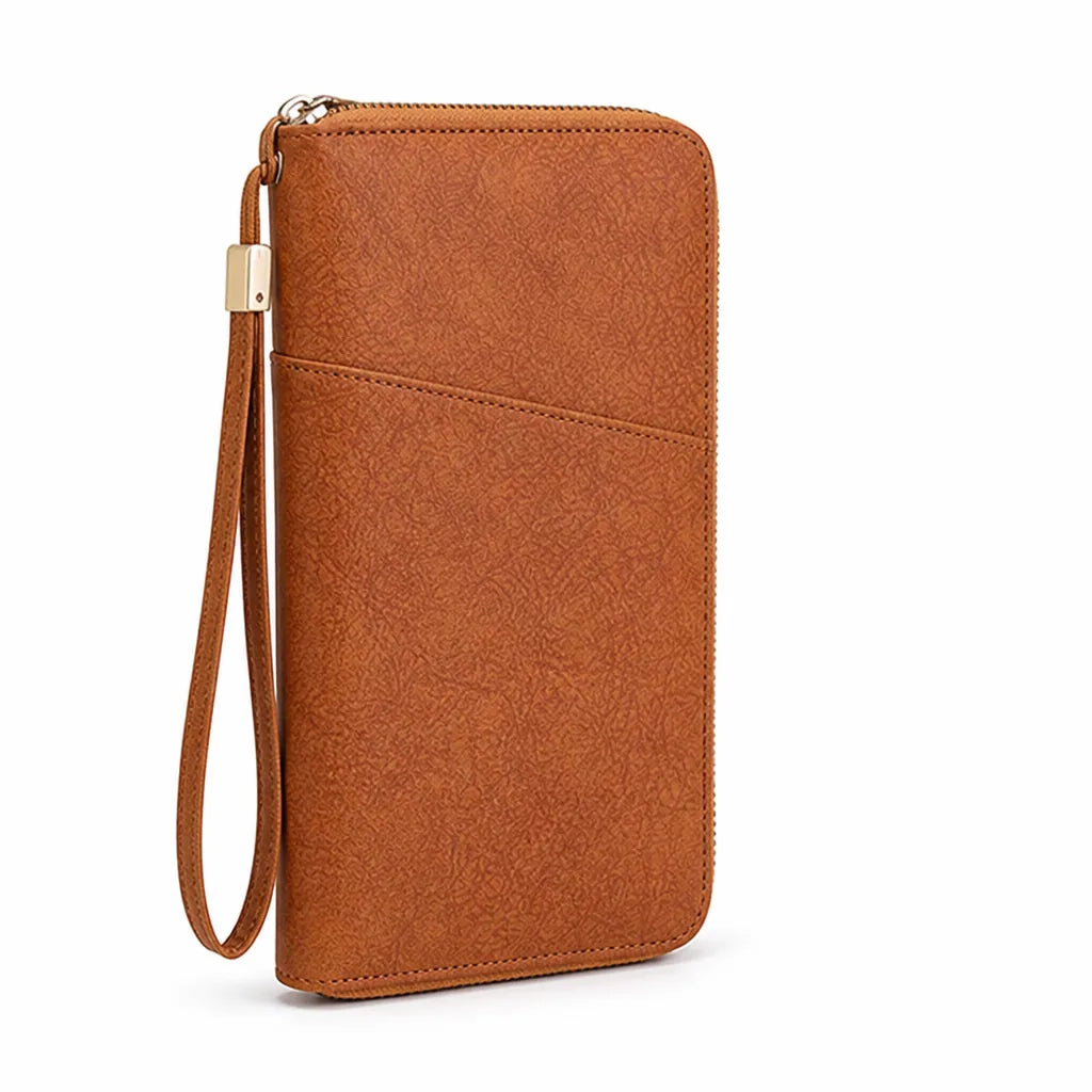 RFID Protection All-Around Zipper Passport Organizer (Holds Up To 4 Passports)