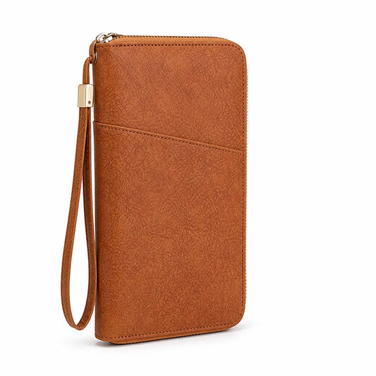 RFID Protection All-Around Zipper Passport Organizer (Holds Up To 4 Passports)