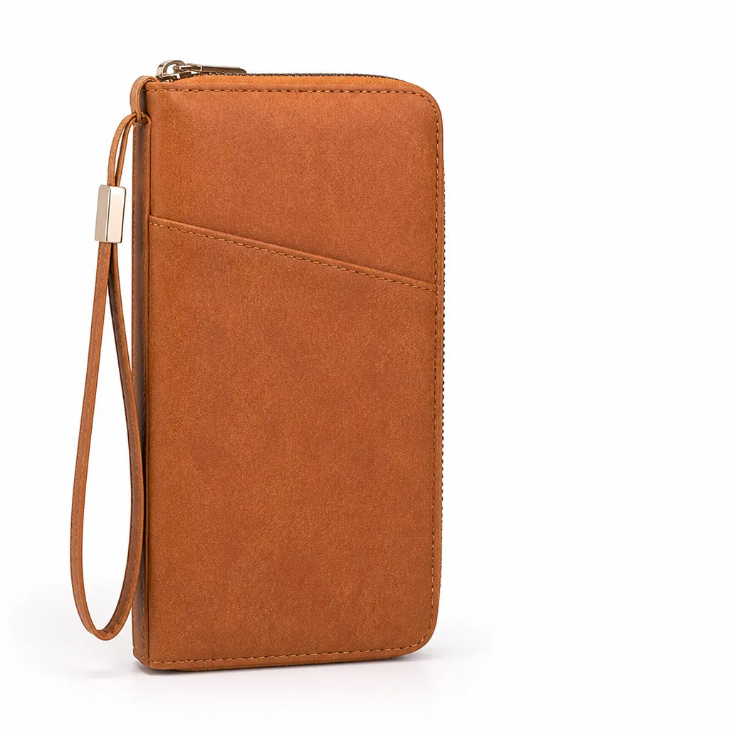 RFID Protection All-Around Zipper Passport Organizer (Holds Up To 4 Passports)