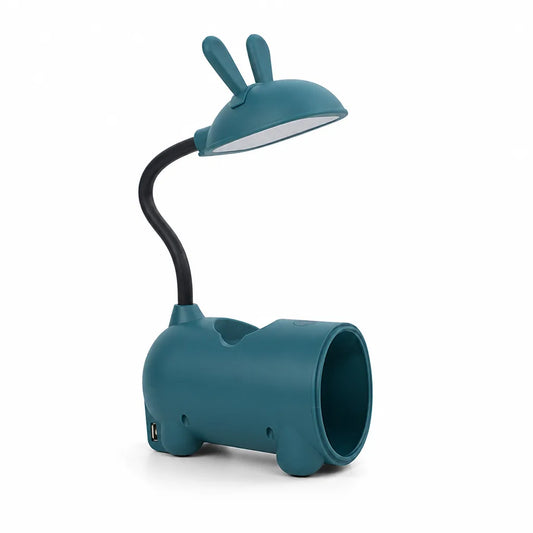 Rabbit Motif Led Desk Lamp with Integrated Pen Holder