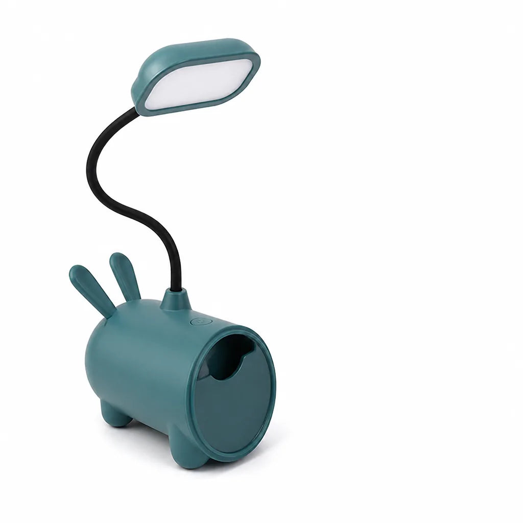 Rabbit Motif Led Desk Lamp with Integrated Pen Holder