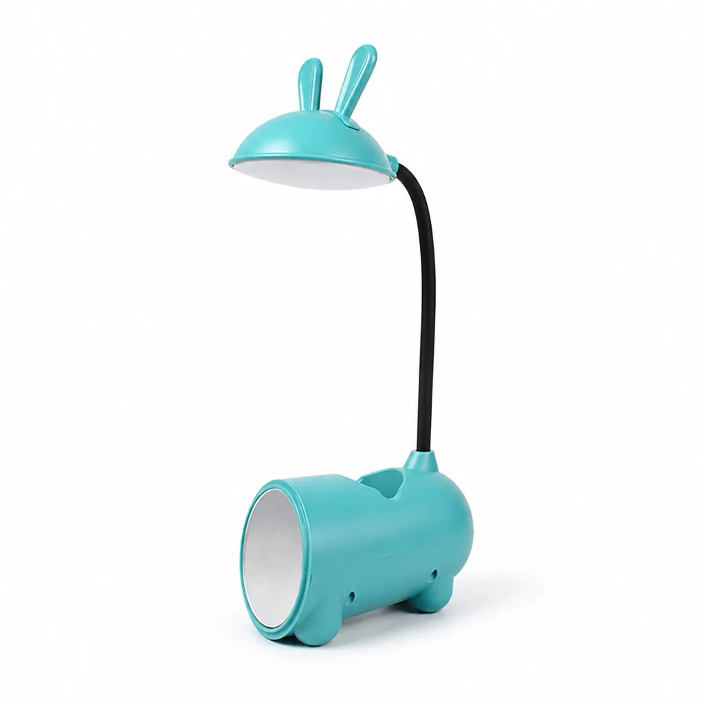 Rabbit Motif Led Desk Lamp with Integrated Pen Holder