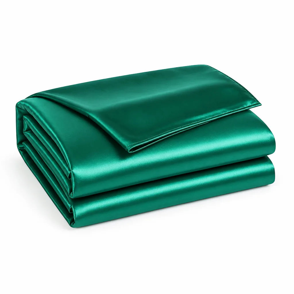 Solid-Color Satin Duvet Cover