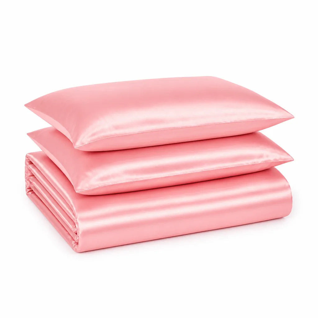 Solid-Color Satin Duvet Cover