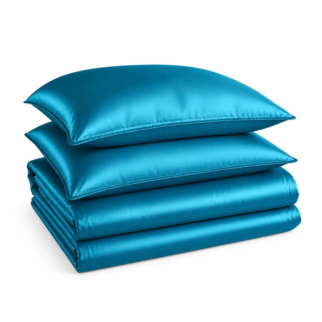 Solid-Color Satin Duvet Cover