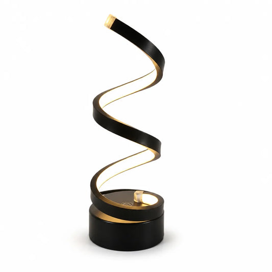 Spiral Table Lamp with Integrated Dimmable LED Touch Dimmer