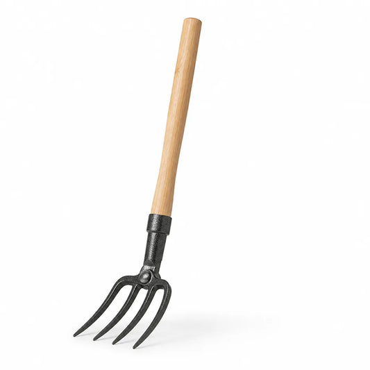 Steel Head And Wooden Handle Weed Remover (4-Tine Claw)