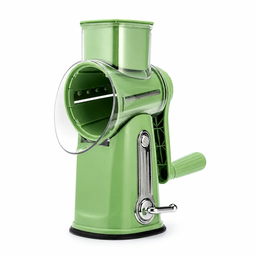 Suction Cup Mount Rotary Grater (5 Interchangeable Stainless Steel Blades)