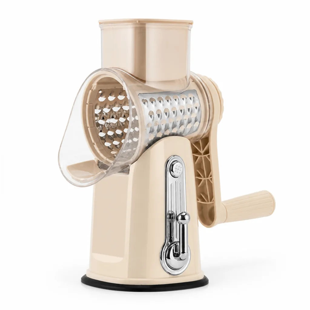 Suction Cup Mount Rotary Grater (5 Interchangeable Stainless Steel Blades)