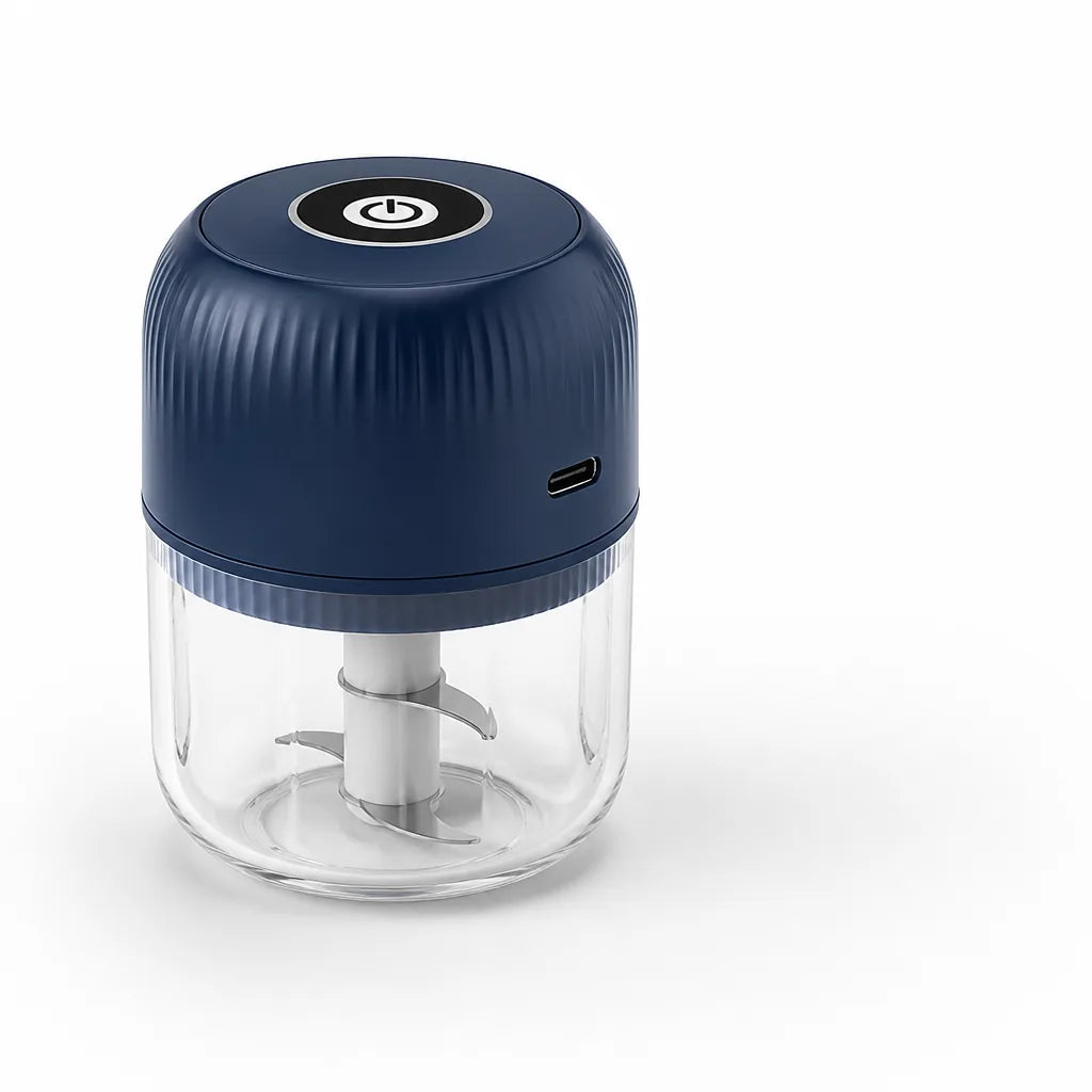 USB Rechargeable Electric Food Chopper with Stainless Steel Blades (300 ml)
