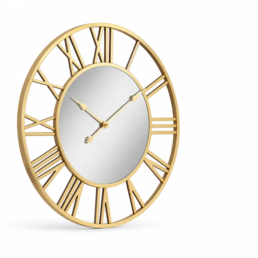 Vintage Mirror Face Aluminum Wall Clock (39 cm)