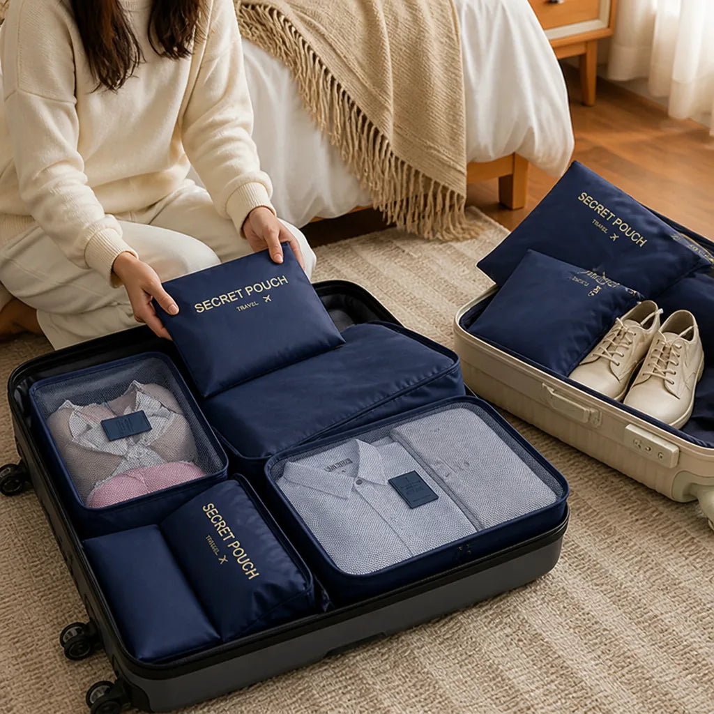 Waterproof Compression Packing Cubes (Set of 7)
