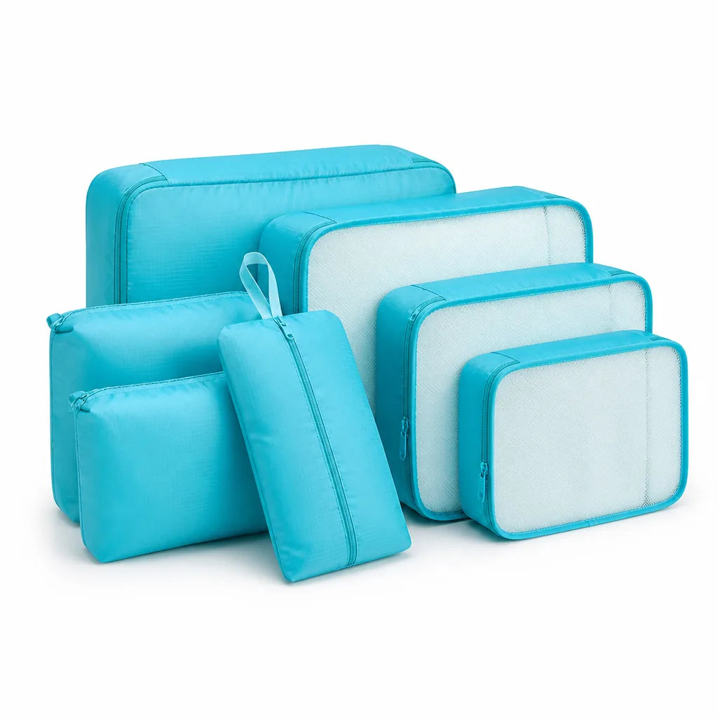 Waterproof Compression Packing Cubes (Set of 7)